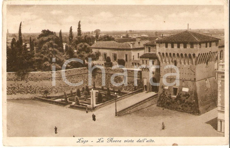 1935 LUGO (RA) La Rocca vista dall'alto *Cartolina FP VG