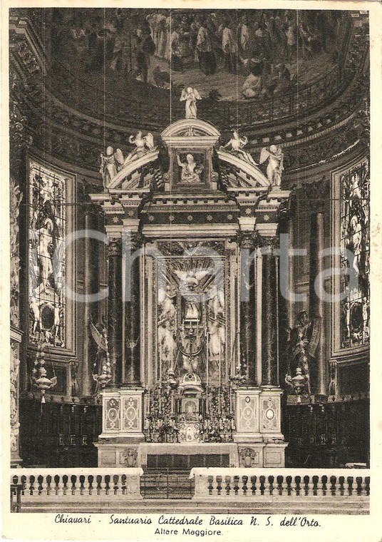 1950 ca CHIAVARI (GE) Altare Santuario NOSTRA SIGNORA DELL'ORTO *Cartolina FG NV