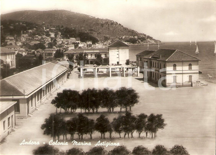 1938 ANDORA (SV) Colonia marina astigiana della GIL Gioventù Italiana *Cartolina