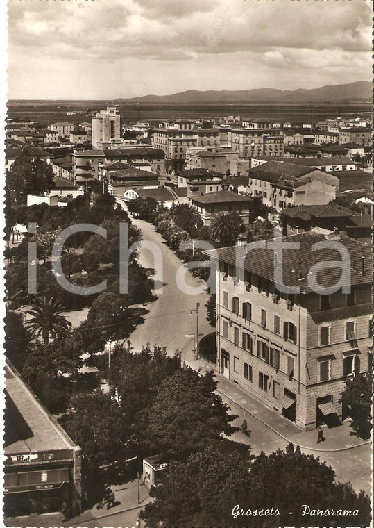 1958 GROSSETO Veduta aerea della città *Cartolina FG VG