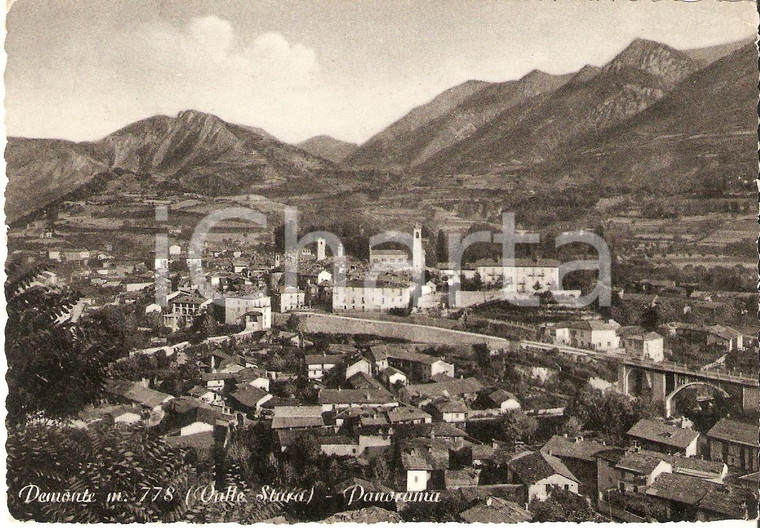 1955 ca DEMONTE (CN) Panorama del paese *Cartolina FG VG