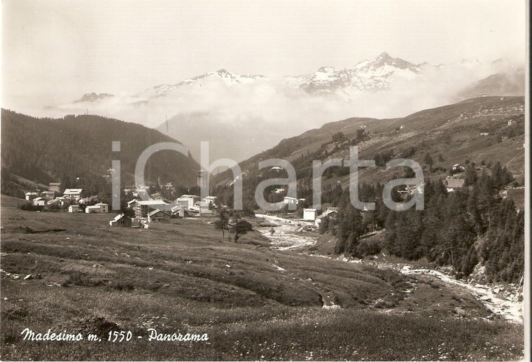 1958 MADESIMO (SO) Panorama del paese *Cartolina FG VG