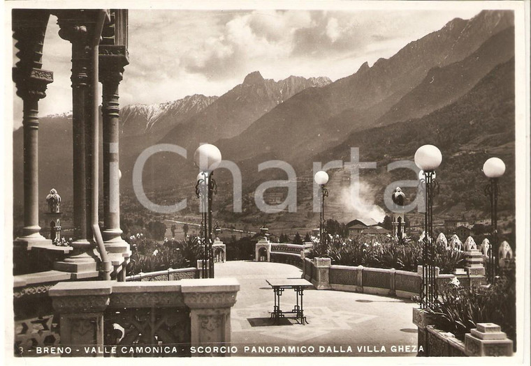 1938 BRENO (BS) Scorcio panoramico da VILLA GHEZA *Cartolina FG VG