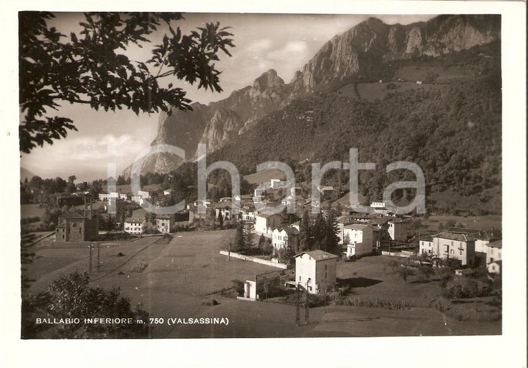1953 BALLABIO INFERIORE (CO) Panorama del paese - VALSASSINA *Cartolina FG VG