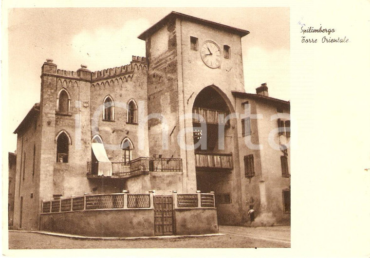 1949 SPILIMBERGO (PN) La Torre Orientale - Panorama *Cartolina FG VG