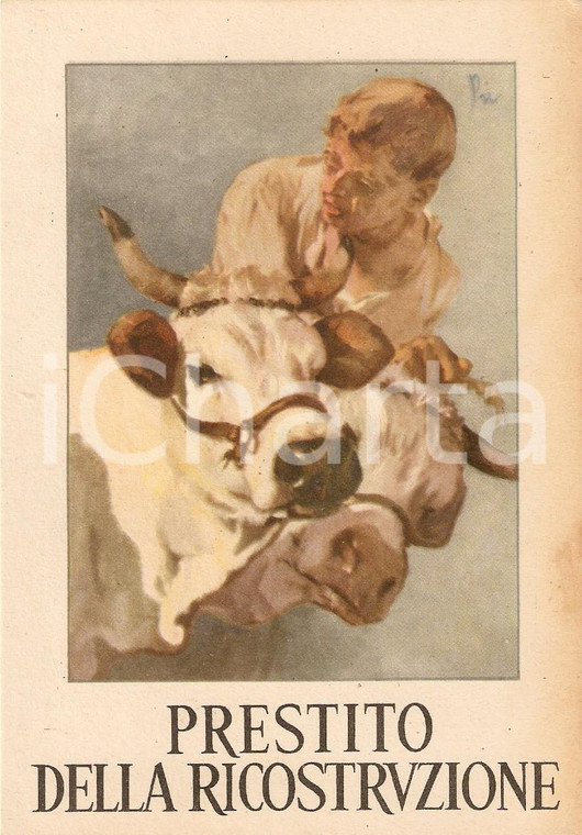 1946 PRESTITO DELLA RICOSTRUZIONE *Cartolina postale pubblicitaria FG VG