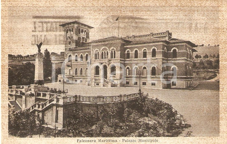 1939 FALCONARA MARITTIMA (AN) Palazzo Municipale *Cartolina FP VG