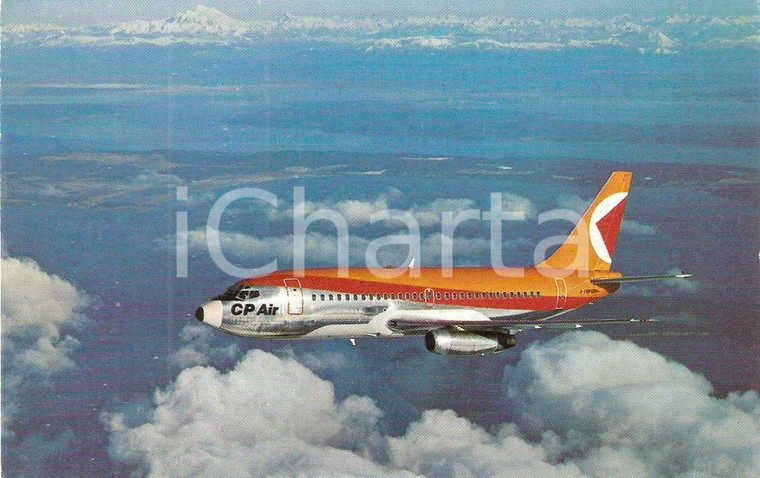 1970 ca CP AIR Canadian Pacific Air BOEING 737 in volo *Cartolina FP NV