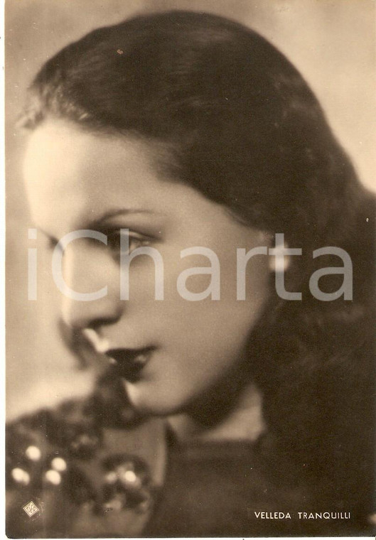 1945 ca CINEMA Attrice Velleda TRANQUILLI Ritratto *Fotografia seriale ASER