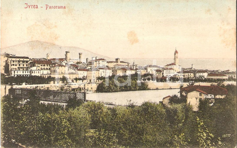 1919 IVREA (TO) Panorama della città *Cartolina FP VG