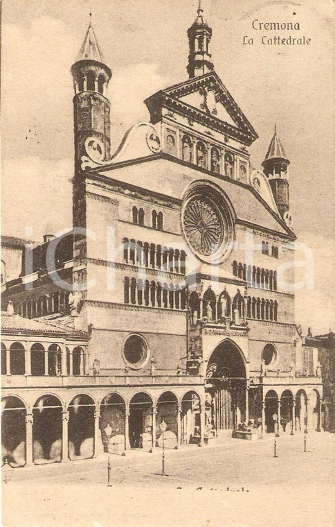 1912 CREMONA Panorama della Cattedrale *Cartolina FP VG