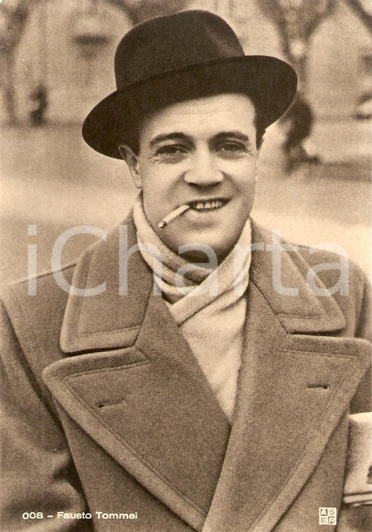 1945 ca CINEMA Attore Fausto TOMMEI Ritratto con sigaretta *Foto seriale