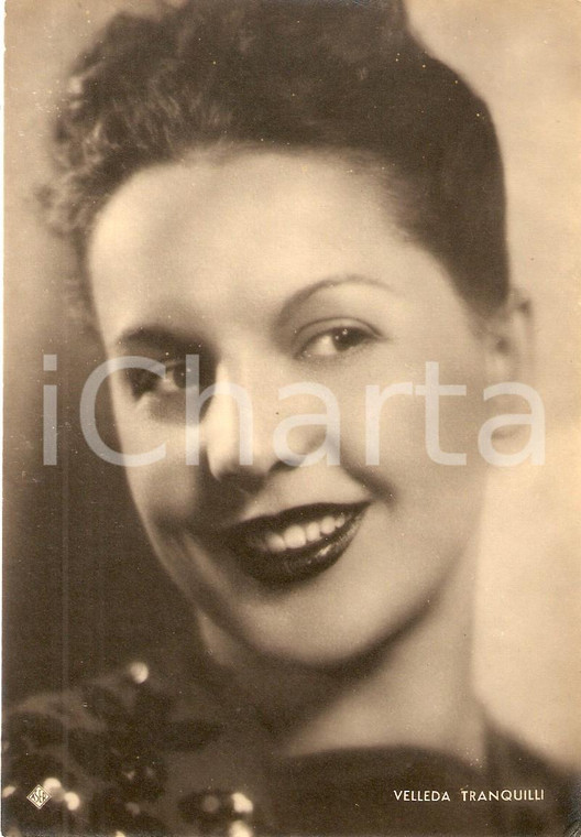 1940 ca CINEMA Ritratto Velleda TRANQUILLI Attrice *Fotografia seriale ASER