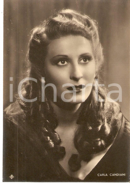 1945 ca CINEMA Ritratto Carla CANDIANI Attrice *Foto seriale ASER