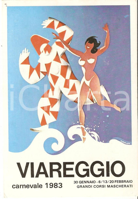 1983 CARNEVALE DI VIAREGGIO Cartolina illustrata FG NV