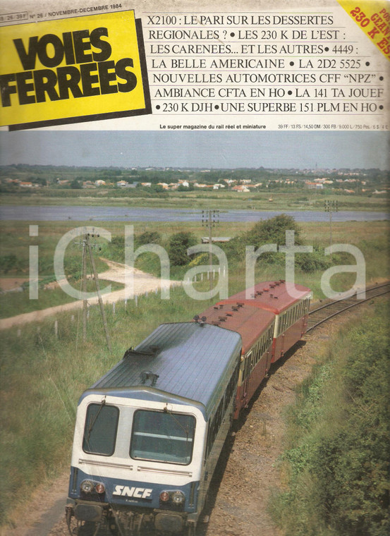 1984 VOIES FERREES Express 3855 NANTES - LES SABLES D'OLONNE *Rivista n.26