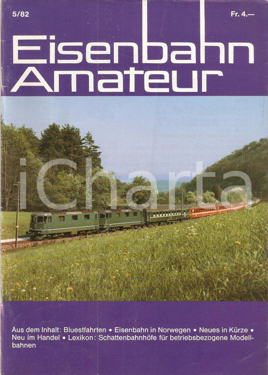 1982 EISENBAHN AMATEUR 5 Train BERN - BASEL *Rivista ferroviaria