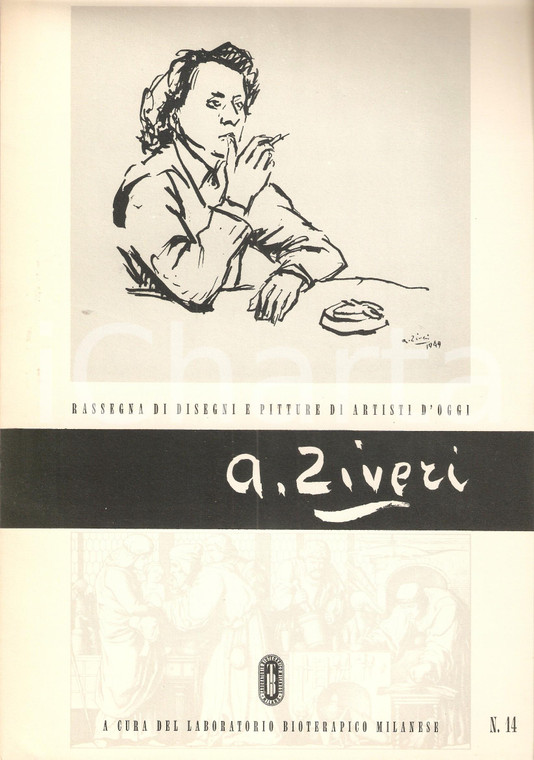 1956 MILANO Laboratorio bioterapico milanese - Pittore Alberto ZIVERI *3 stampe