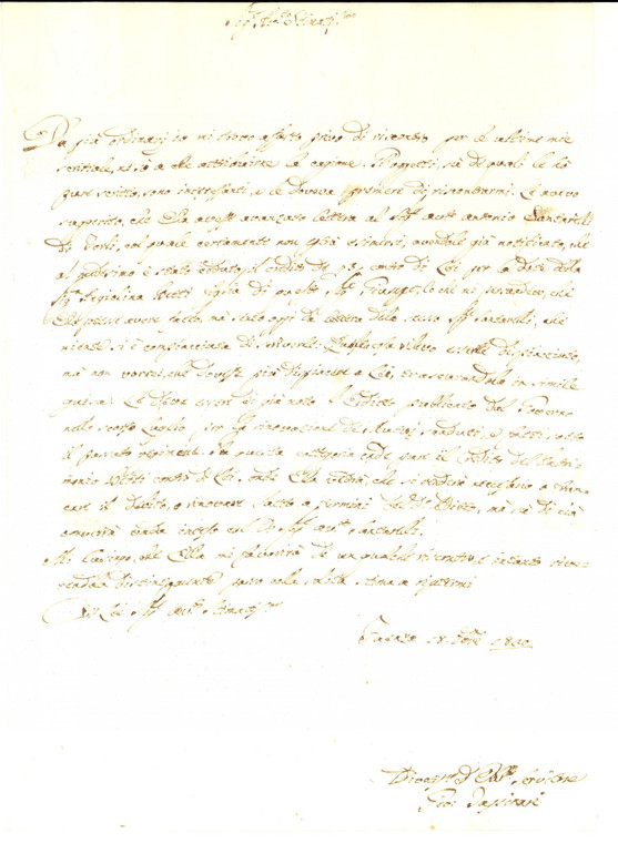 1820 FAENZA Giovanni TASSINARI e la cessione di credito per dote Angiolina BETTI