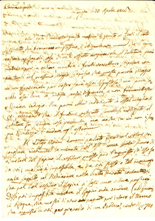 1846 FAENZA Giuseppe AZZALLI raggiunge accordo con i frati domenicani per maggio