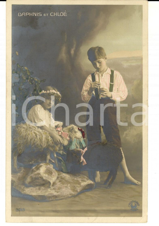 1916 FRANCE ENFANTS Daphnis et Chloé *Carte postale VINTAGE FP NV