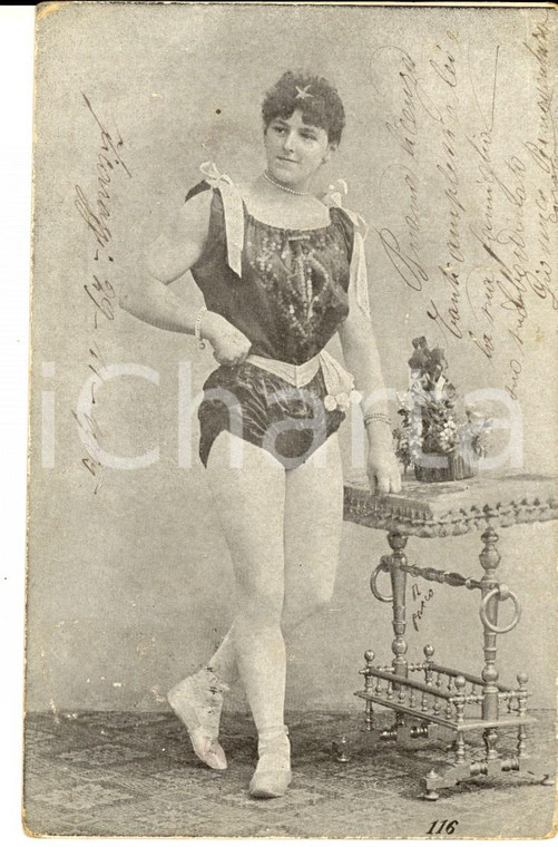 1905 TEATRO Attrice in costume da ballo *Cartolina VINTAGE Giovenco BONAVENTURA