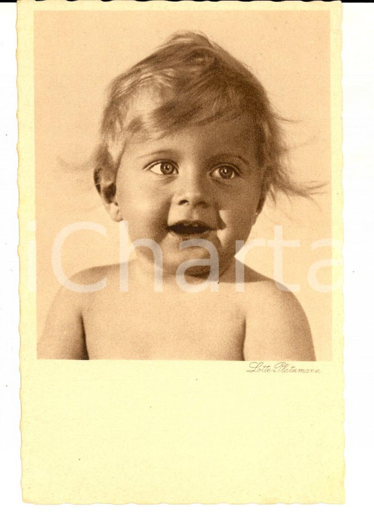 1930 ca COSTUMI Ritratto di bambino *Cartolina postale Lotte PLATZMANN FP NV