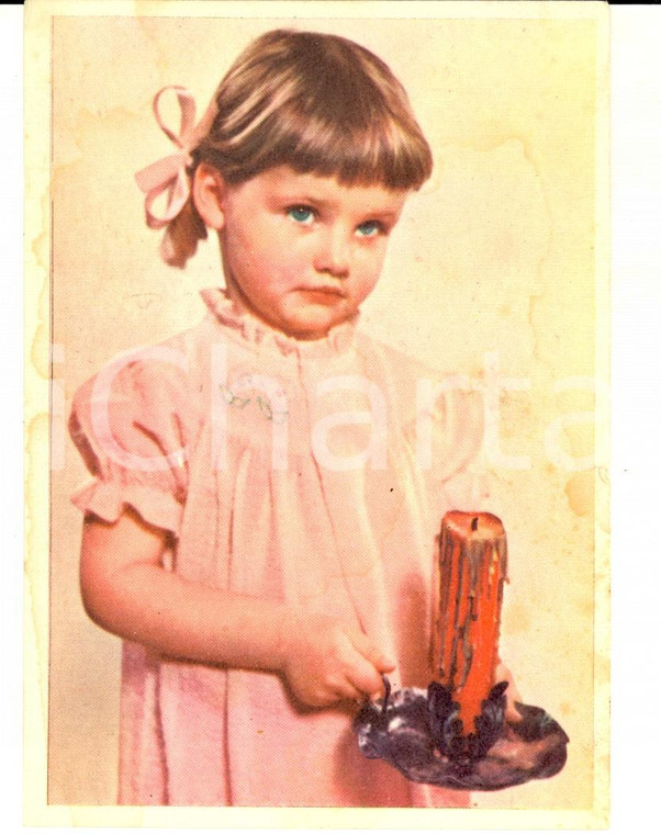 1950 ca ANDRIA Collegio Missionario S. CUORE Cartolina bambina *DANNEGGIATA
