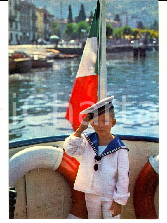 1970 ca BAMBINI Piccolo marinaio addetto ai sommergibili *Cartolina VINTAGE FG