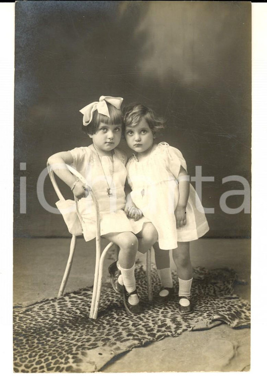 1920 ca REGGIO CALABRIA Ritratto di Maria e Laura TALLANDINI *Foto ZOCEALI