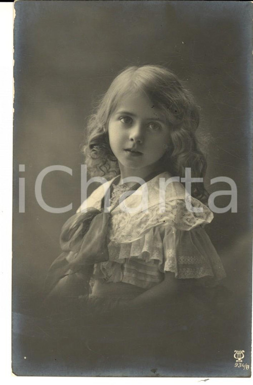 1915 ANCONA Bambina con abito in pizzo *Cartolina a Clarice LEOPARTI DITTAIUTI
