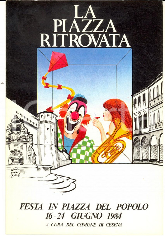 1984 CESENA Festa Piazza del Popolo *Cartolina Enrico BERLATI ed. numerata n°178