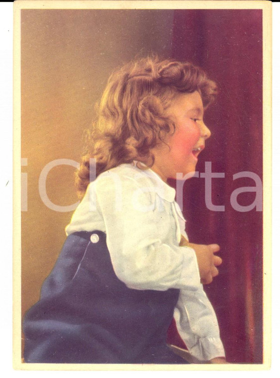 1942 COSTUMI Ritratto di bambina che canta *Cartolina VINTAGE FP NV