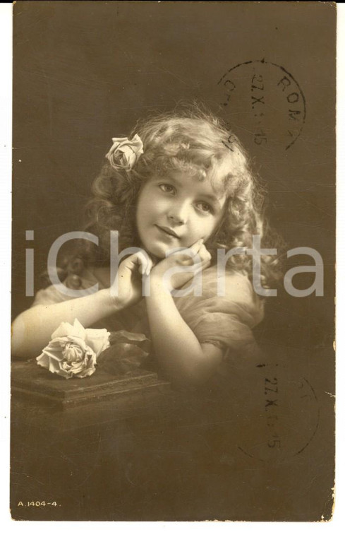 1920 ca INFANZIA Una romantica bambina *Cartolina postale VINTAGE FP