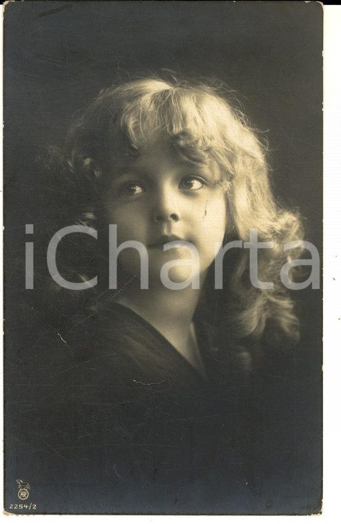 1921 INFANZIA Ritratto di bambina buionda *Cartolina postale VINTAGE FP