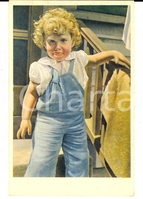 1930 ca BAMBINI La smorfia di un monello *Cartolina postale VINTAGE FP