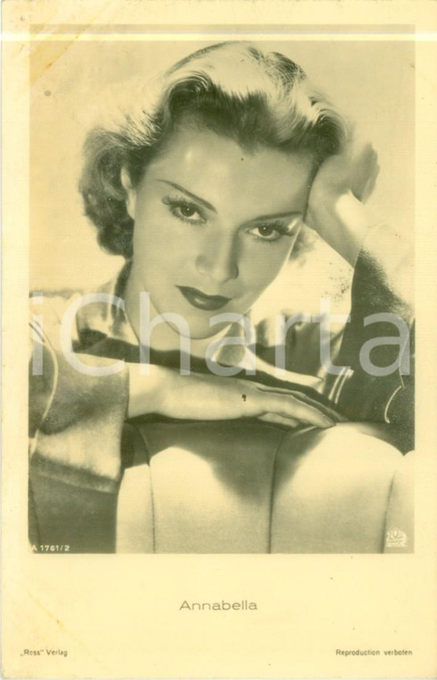 1930 ca CINEMA Attrice ANNABELLA in camicia da notte *Cartolina FP NV