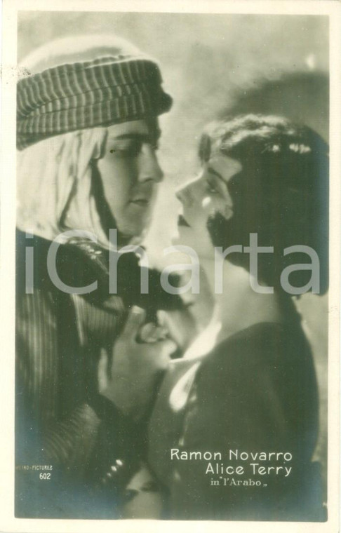 1924 CINEMA Ramon NOVARRO Alice TERRY in L'Arabo *Cartolina FP NV