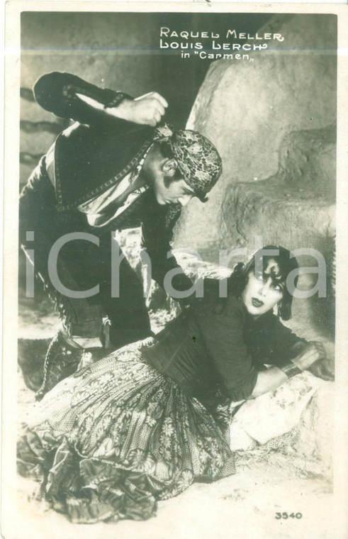 1926 CINEMA Raquel MELLER Louis LERCH nel film Carmen *Cartolina FP NV