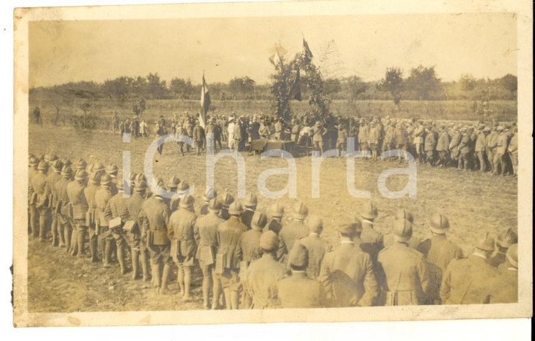 1918 ROSA' (VI) Una cerimonia di premiazione militare *Fotografia 11x7 cm 