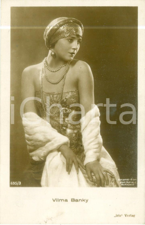 1930 ca CINEMA Attrice Vilma BANKY in costume da odalisca *Cartolina FP NV