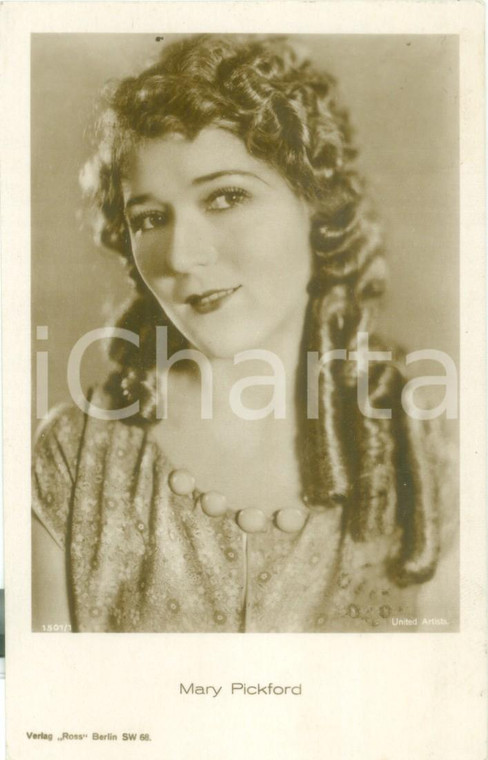 1927 CINEMA Attrice Mary PICKFORD nel film Passerotti *Cartolina FP NV