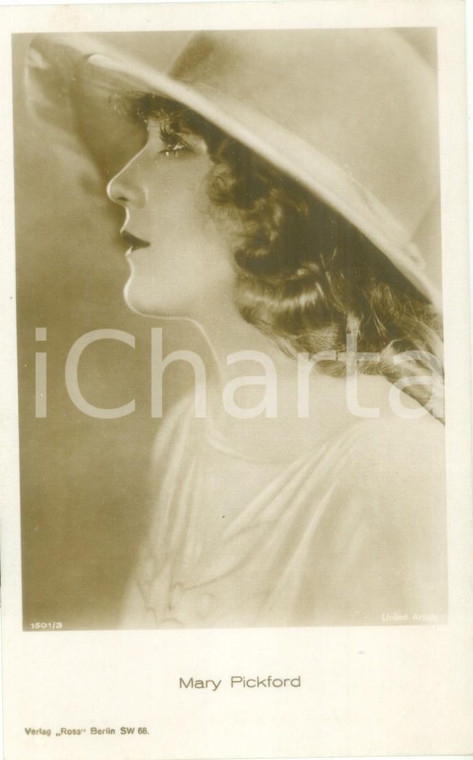 1925 ca CINEMA Attrice Mary PICKFORD con cappellino *Cartolina FP NV