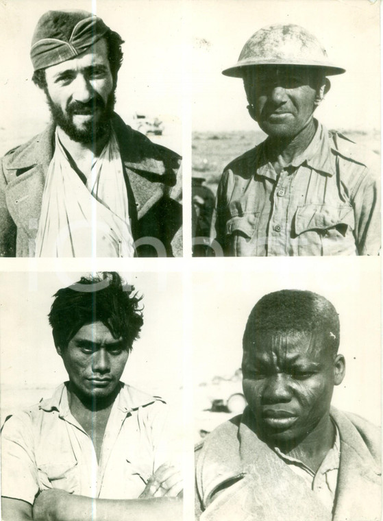1942 BIR HACHEIM (LIBIA) WW2 Tipi di prigonieri inglesi catturati *Fotografia
