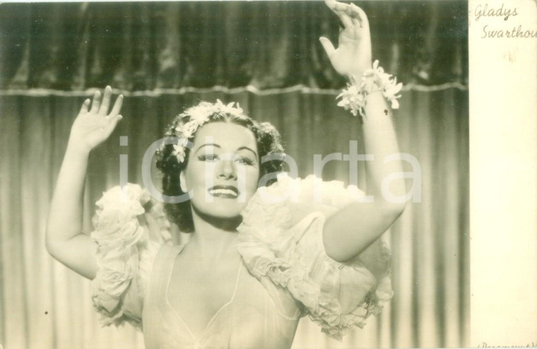 1930 ca MUSICA Il mezzo-soprano Gladys SWARTHOUT *Cartolina FP NV