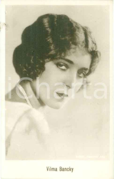 1930 ca CINEMA Attrice Vilma BANKY Artisti Associati *Cartolina FP NV
