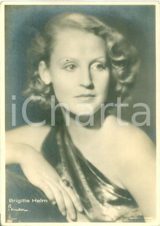 1935 ca CINEMA Attrice Brigitte HELM con tunica *Cartolina FG NV