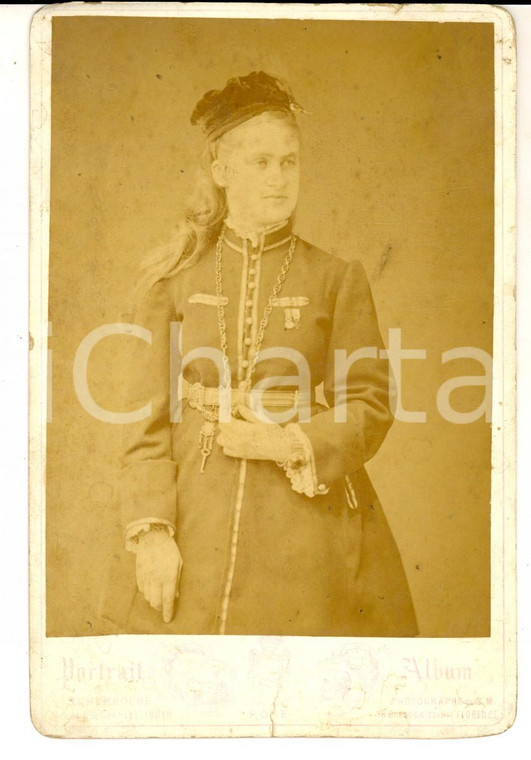 1870 ca TORINO Ritratto di nobildonna con le chiavi *Foto SCHEMBOCHE 10x16 cm