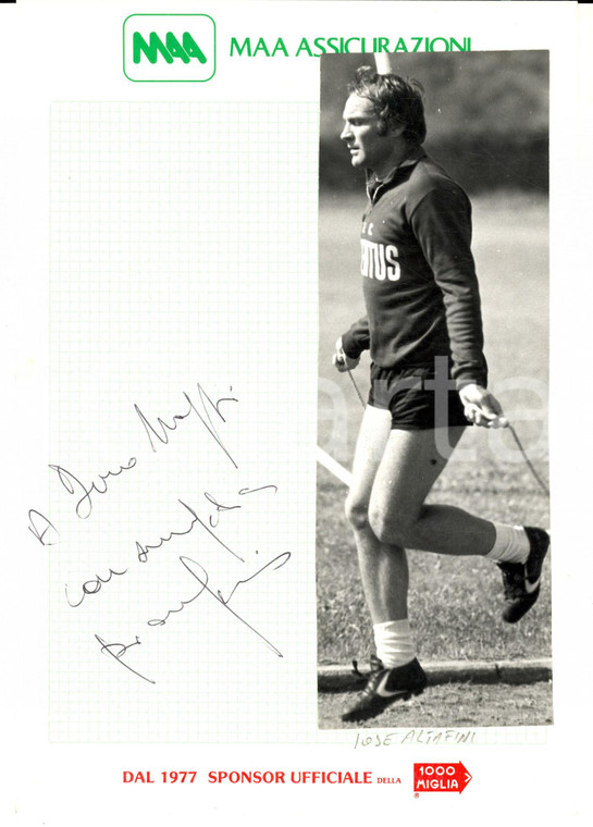 1970 ca CALCIO JUVENTUS Foto di José ALTAFINI con dedica *AUTOGRAFO