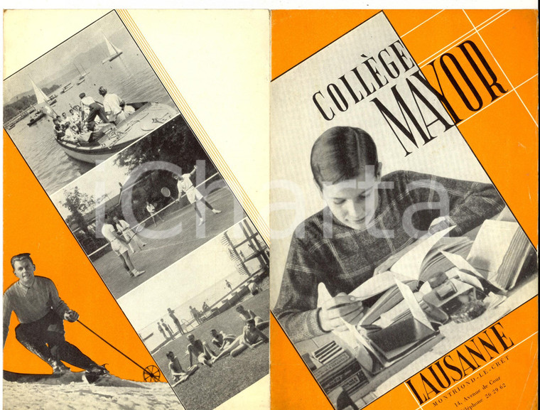 1960 ca LAUSANNE (SUISSE) Collège MAYOR - Brochure publicitaire ILLUSTREE